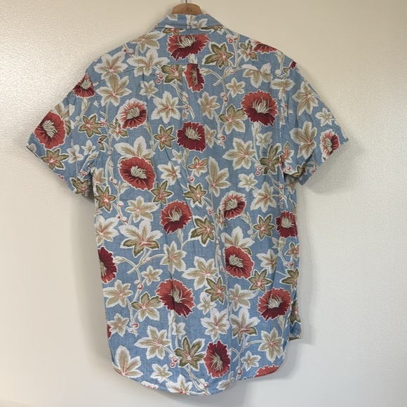 J. Crew 100% Cotton Floral Hawaiian Printed Classic Fit Button Down Shirt Size M - Picture 6 of 6
